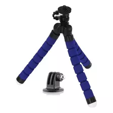 Tripé Flexível Articulado Octopus Para Gopro Hero Sjcam Cor Azul