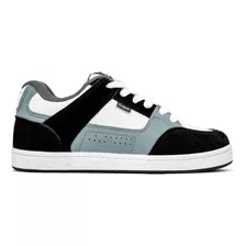 Tênis Qix Skate Retrô Am Preto Cinza Branco