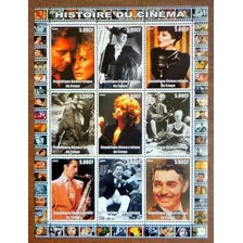 Congo, Bloque 9 Sellos Historia Cine 2003 Mint L7488