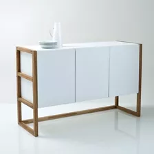 Mobiliario Rack Aparador Mdf Melaminico Madera Con Puertas 