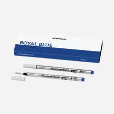 Refil Caneta Montblanc Fineliner Cor Azul Grossa B Cx 2 Unid