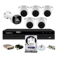 Kit Intelbras 6 Cam. 1220b Full Hd, Dvr 8ch 1208 3tb Purple