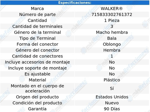 Sensor Acelerador (tps) Dodge Grand Caravan V6 3.0l 88-89 Foto 6