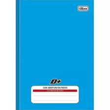 Caderno Brochura Capa Dura 1/4 Com Índice D+ Azul 96 Folhas