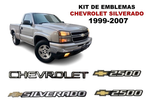 Kit De Emblemas Chevrolet Silverado 2500 Foto 2