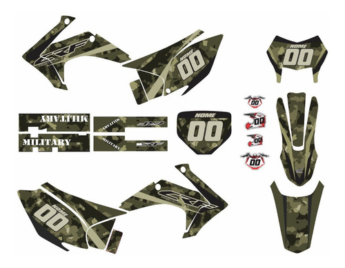 Kit Adesivo Moto Cross Trilha Crf 230 0,20mm Biker Lm272