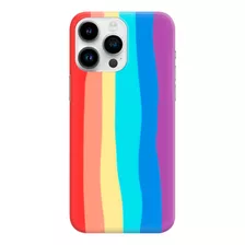 Estuche Silicone Case Arcoíris Para iPhone 13 Pro Max