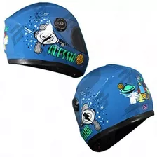 Casco Cerrado Infantil Negro Azul Rojo Planet