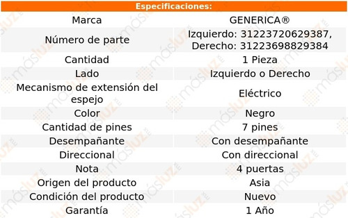 Espejo Elect C/desemp C/direcc 7 Pines Bravada 02/04 Foto 2