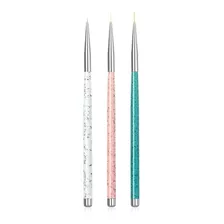 Set 3 Pinceles Liners Para Nail Art Deco Uñas 