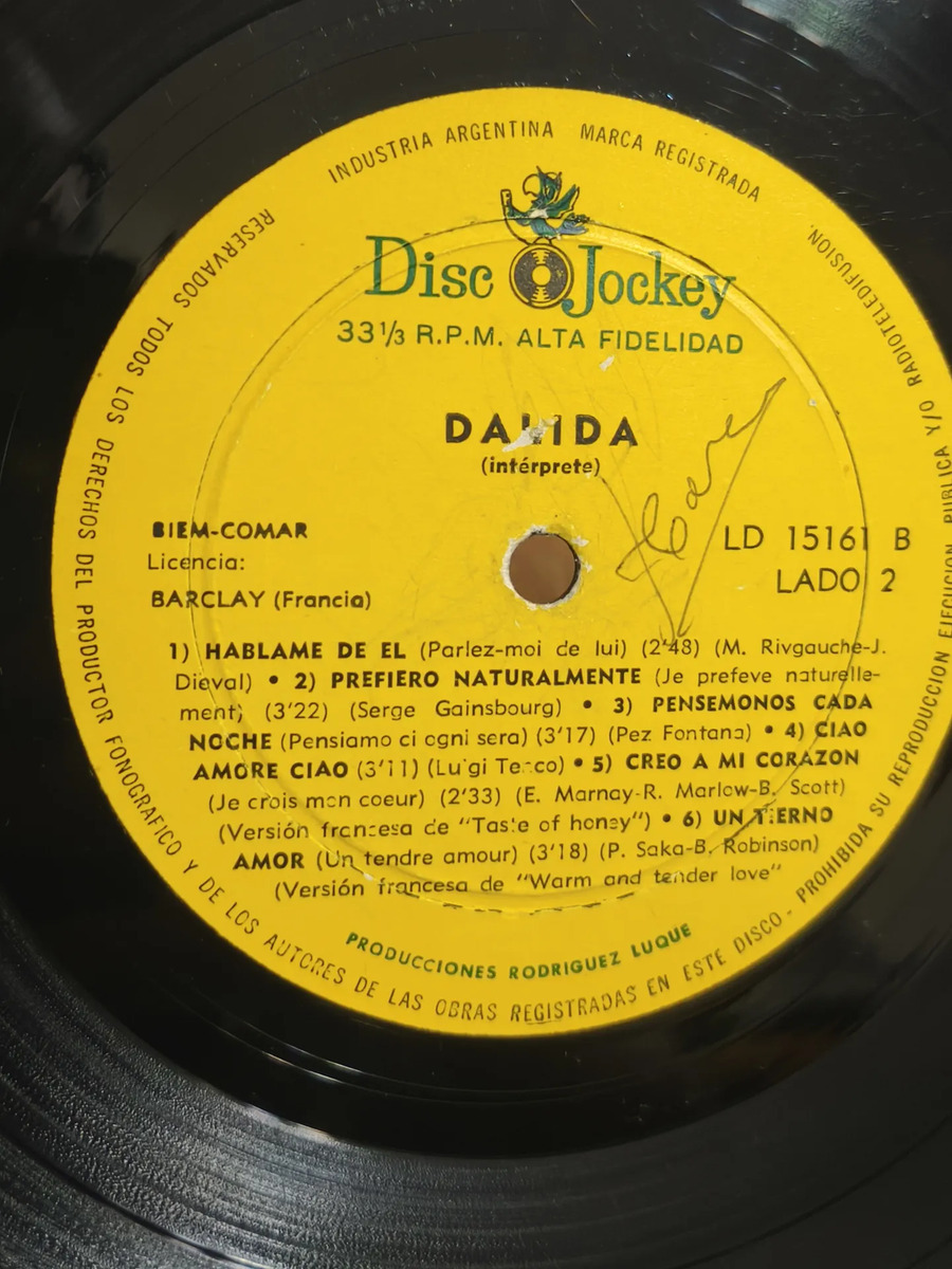 Dalida - Dalida - vinilo 1970