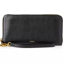 Fossil Cartera De Cuero Logan Para Mujer Con Bloqueo Rfid Y 