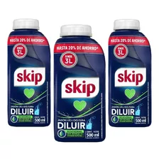 Pack Jabon Liquido Skip Para Ropa Diluible 3 Un X 500 Ml