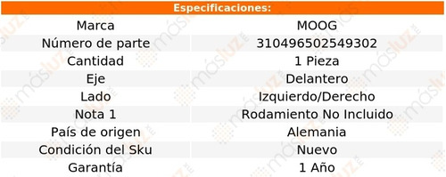 Base Amortiguador Del Izq/der Bmw 540i 97-03 Moog Foto 2