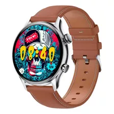 Reloj Smartwatch Colmi I30 Brown Leather 1,36 Ip68 Fitness Plateado Black Black