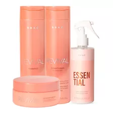 Kit Brae Revival E Leave-in Essential 4 Itens