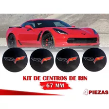 Kit De 4 Centros De Rin Chevrolet Corvette 67 Mm