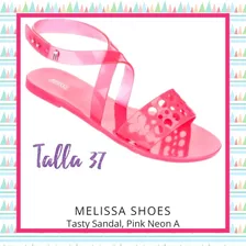 Sandalias Melissa Originales Rosa Neon T37 Poco Uso
