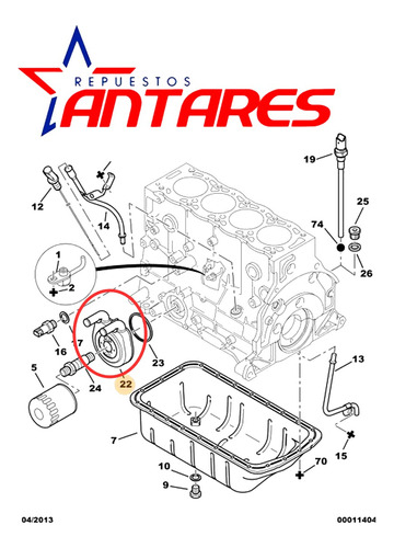 Enfriador Aceite Para Citroen C15 1.8 1.9 1997 2004 Foto 4