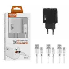 Cargador Certificado Carga Rapida Qc3.0 & Pd 18w+cable Tipoc