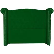 Cabeceira Sienna Para Cama Box De Casal 140cm Suede Verde