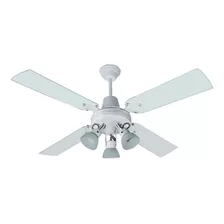 Ventilador De Techo Blanco Con Palas Acrilicas Ilum Apto Led