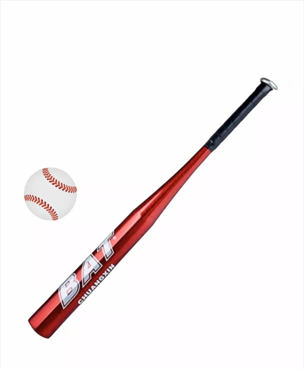 Kit Set Bate Baseball Beisbol Metalico Aluminio 63cms Pelota