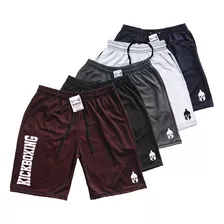 Kit 5 Bermuda Short Kickboxing Dry Academia Musculação