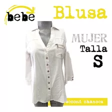 Blusa Blanca Manga 3/4 Camisa Mujer Bebe. La Segunda Bazar