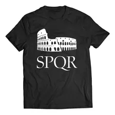 Remera Spqr Coliseo Imperio Romano Emperador Sentus Populus