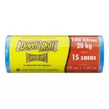 Saco Para Lixo 100l Dover Roll Super Forte 15 Unidades