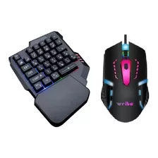 Kit Teclado Mouse Usb Rgb Led Multimídia Gamer Jogador Nf