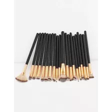 Set Brochas De Ojos Negras Y Dorado Shein