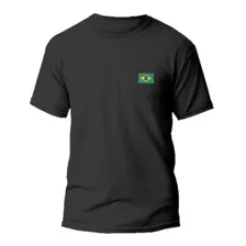 Kit 03 Camisetas Masculinas Bordado Brasil Adulto