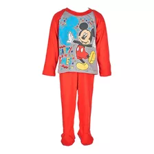 Pijama De Dos Piezas Estampado, Rojo Mickey