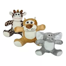 Kit Trio Bichos Da Selva Safari Floresta Decoração Quarto 