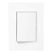 Plaqueta Llave Luz Bauhaus Mod Cuadruple Blanco