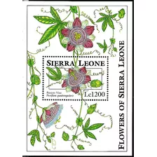 #8221 Sierra Leona 1993 Flora Flores Orquideas Hojabl225 Mnh