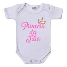 Body Poliéster Princesa Da Titia Bori Bebê Barato Menina 069