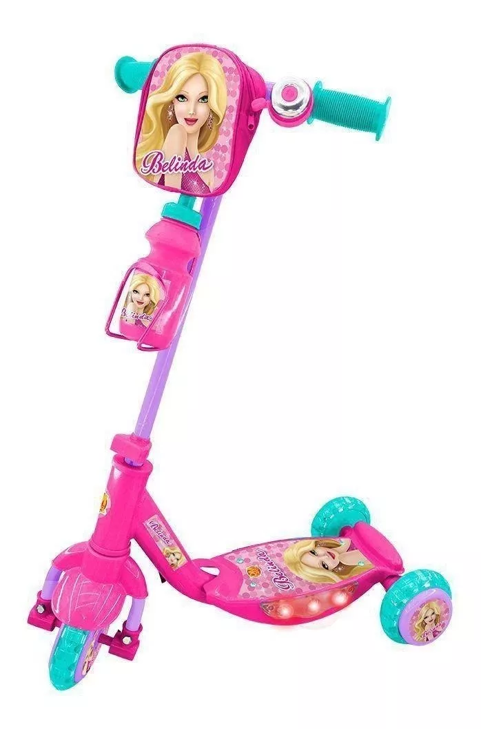 Patinete Dm Toys  Com Garrafinha Belinda  Rosa E Azul-celeste  Para Crianças