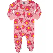 Macacão Pijama Infantil Bebe 100% Algodao Tip Top Porquinho 