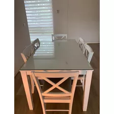 Comedor Blanco +cubierta Protectora De Vidrio