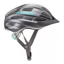 Capacete Ciclismo Bike Mtb Feminino Giro Vasona Cinza Titan. Cor Cinza Escuro Fosco C/ Verde Tamanho Único (c/ Ajuste De 50 A 57 Cm)