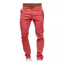 Pantalones E Para Hombre, Modernos, Casuales, Con Botones Ab