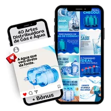 40 Pack Artes Canva Distribuidora De Água E Gás + Bônus