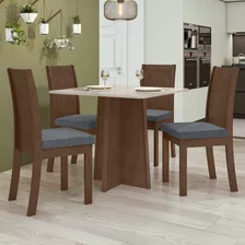 Conjunto Mesa Celebrare 90cm Tampo Mdf 4 Cadeiras Athenas Wt