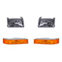 Cuartos + Faros 4 Piezas Depo F-250 1992-1996