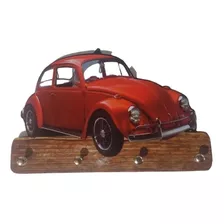 Porta Chave Fusca Vintage Em Mdf Para Decoração De Parede