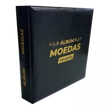 Álbum Pasta Fichário Pequeno Pvc + 5 Folhas P/ 100 Moedas