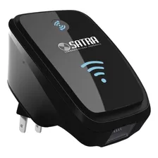 Satra Wifi Max, Extensor Repetidor Inalámbrico De Wifi 2.4ghz 300mbps Color Negro 220v